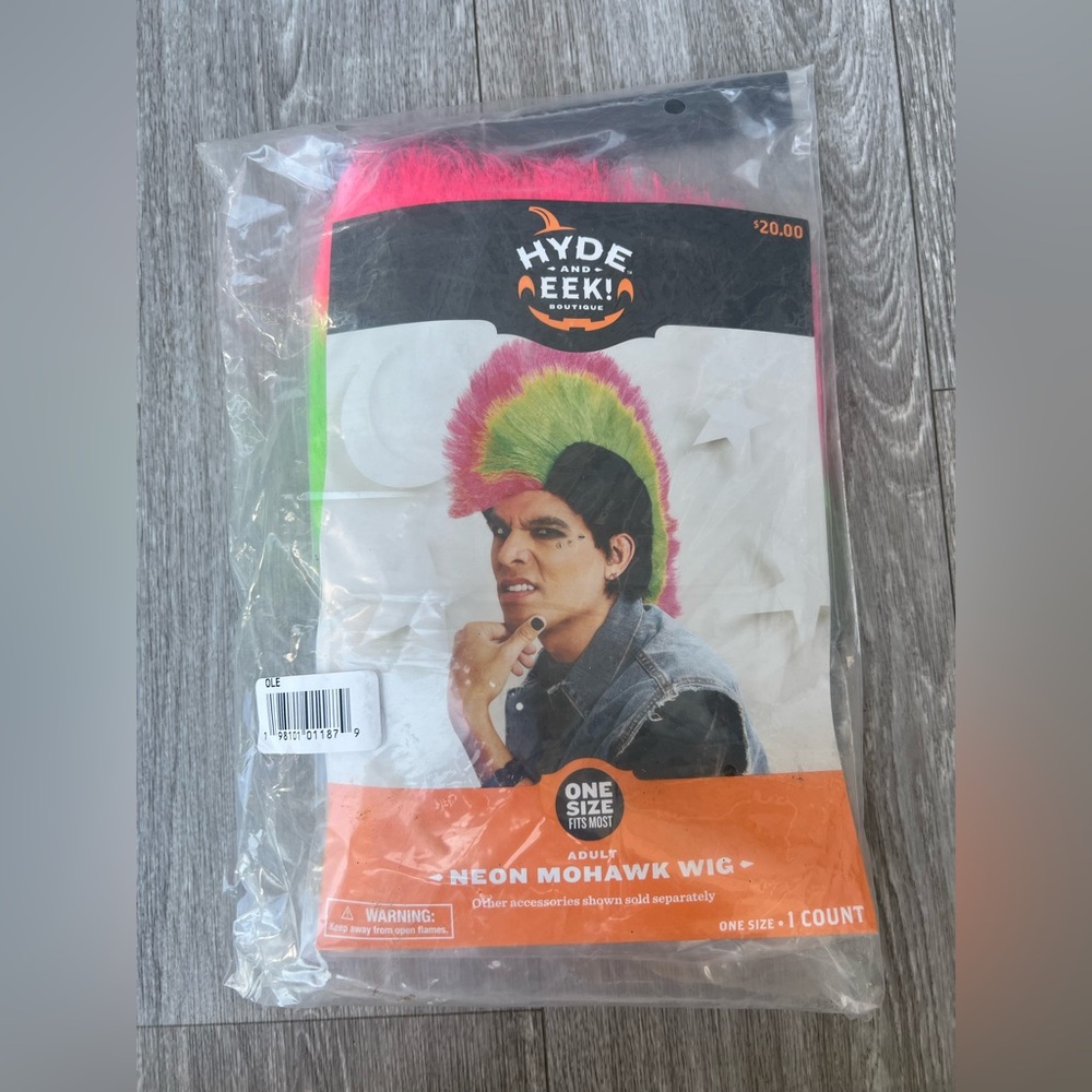 New Hyde and Eek Boutique One Size Fits Most Adult Neon Mohawk Wig
